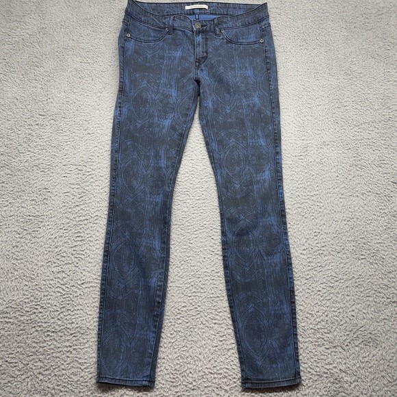 Rich & Skinny Jeans Womens 28 Blue Black Rockstar Skinny Leg Goth Academia Punk - Picture 1 of 14